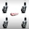 Service Caster 3.5'' SS Thermoplastic Rubber Wheel Swivel 1-5/8'' Expanding Stem Caster Set, 4PK SCC-SSEX20S3514-TPRB-158-4 - alternate 4